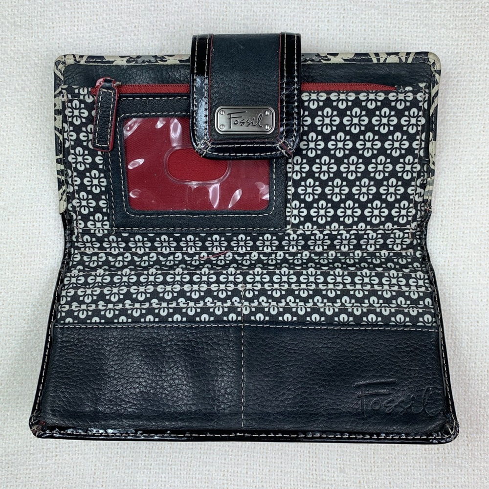 Fossil Floral Print Snap Button Wallet - image 4